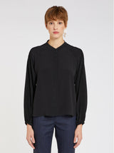 MARella camicia in misto seta Nero