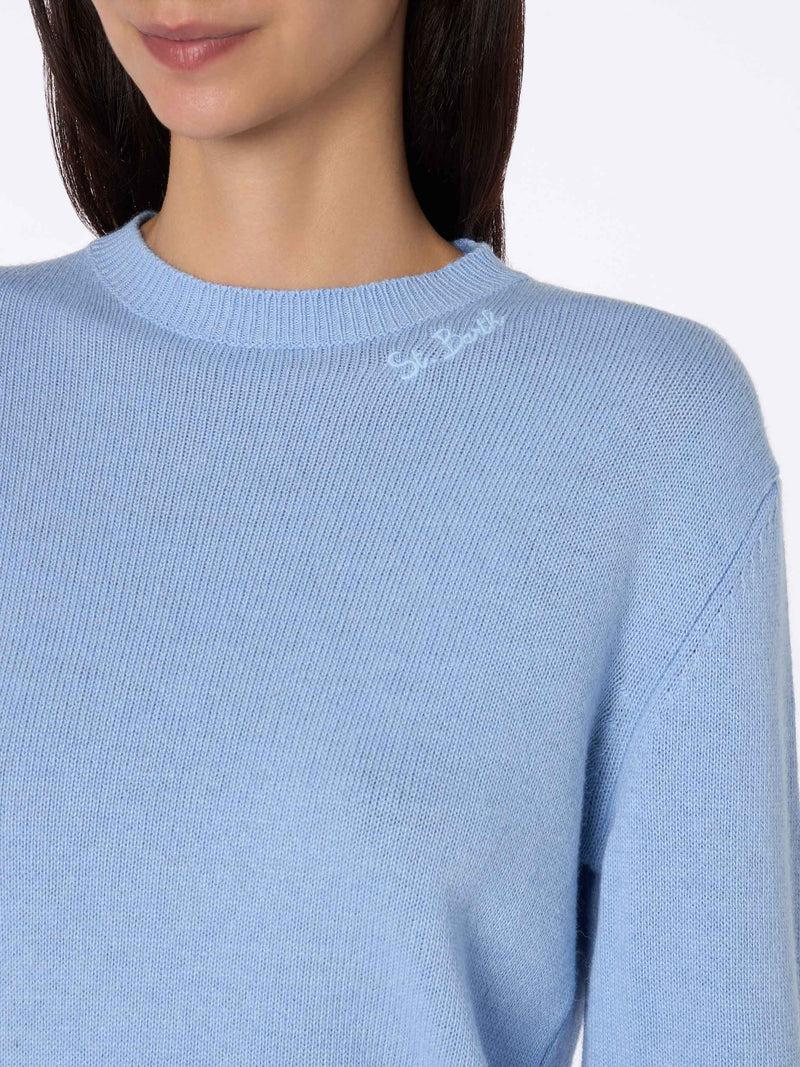 maglione con ricamo collo SORBONNE 00325G MC2 SAINT BARTH 