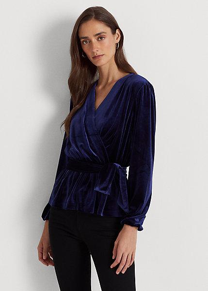 Blusa in velluto con cinta 200-881738 003 LAUREN RALPH LAUREN 