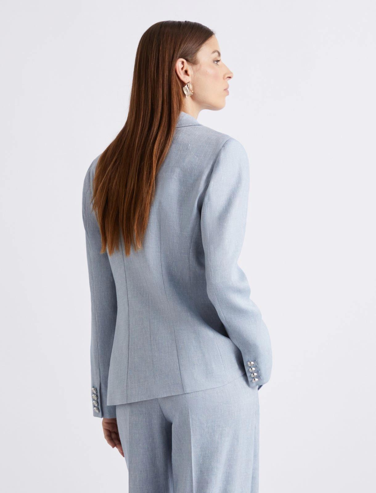 blazer in chevron misto lino MLLBUSSOLA 003 MARella 