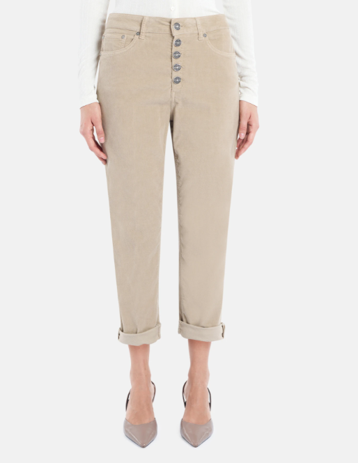 Pantalone koons loose in velluto DP268BVS0030DBM5 020 DONDUP 