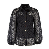 TPN camicia in pizzo Nero