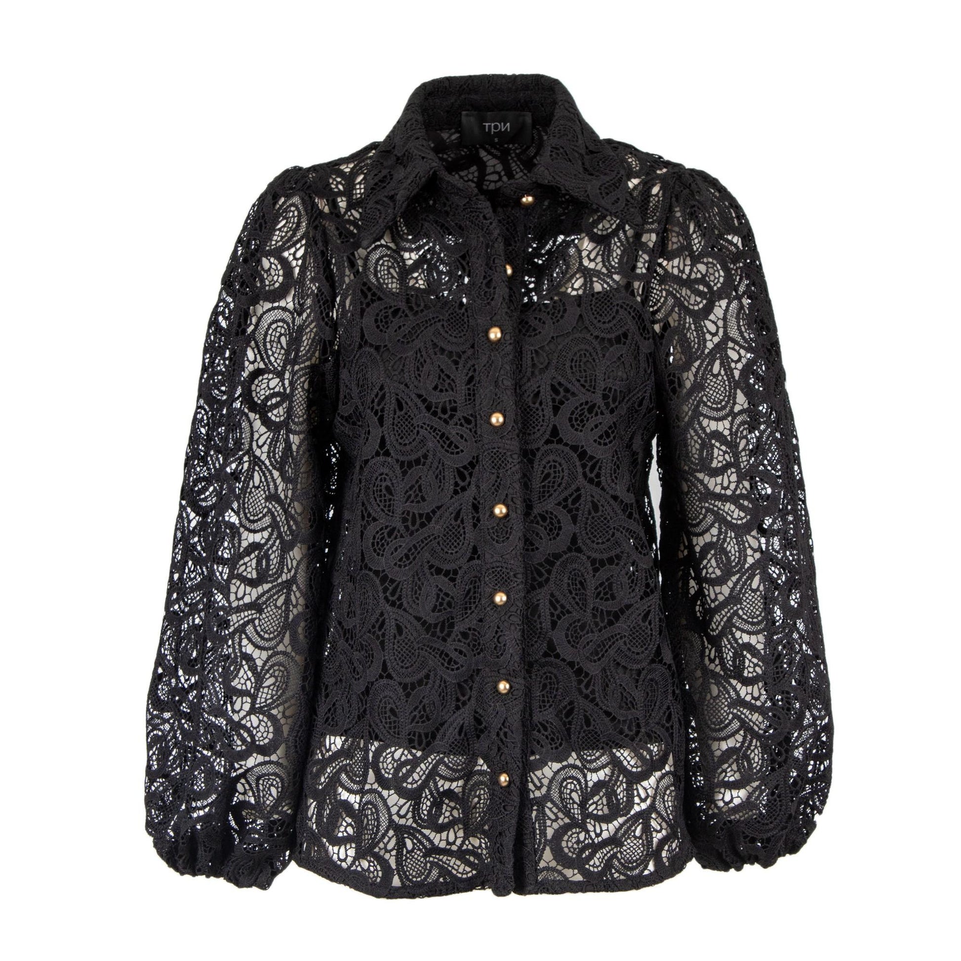 camicia in pizzo DUNBAR 252S6 NERO TPN 