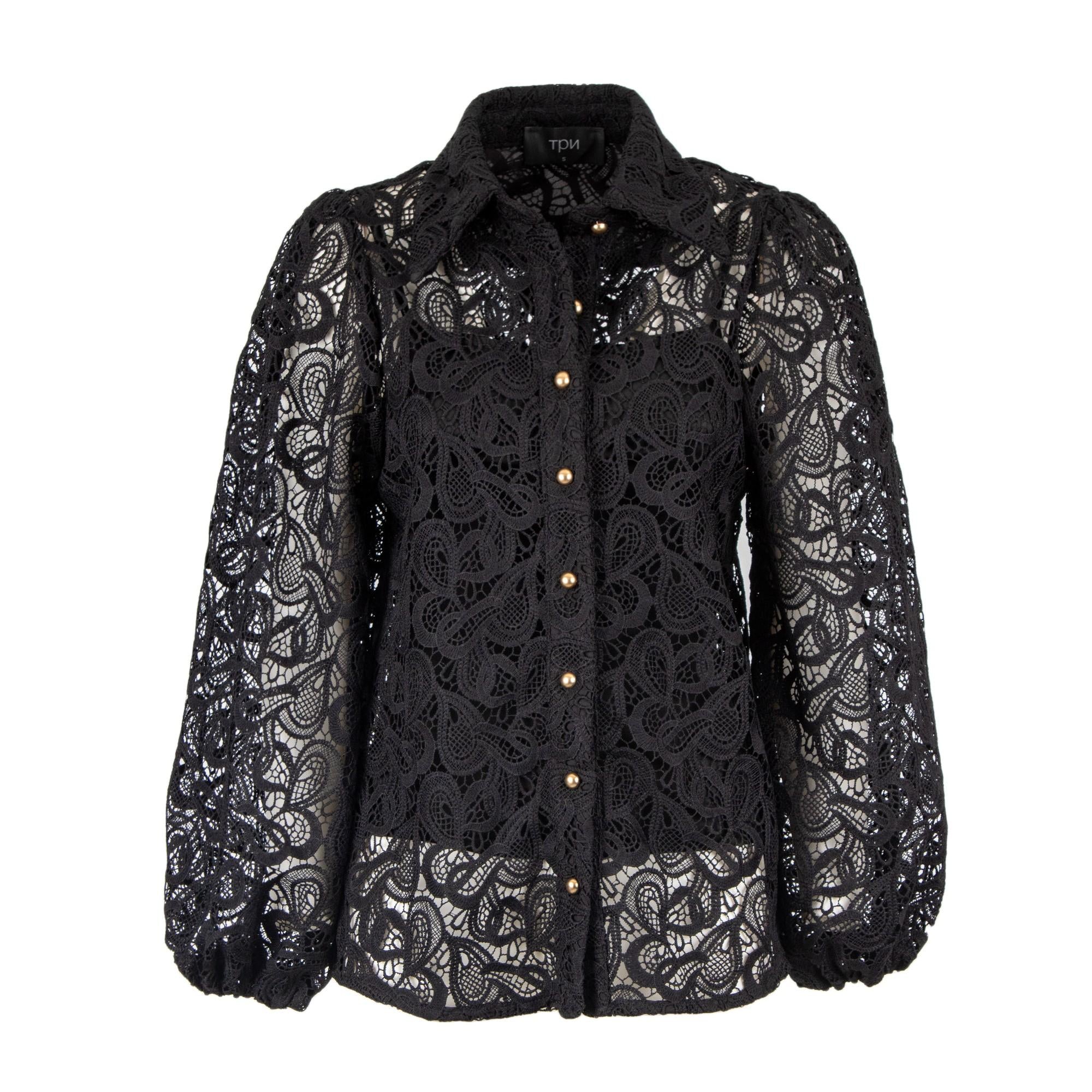 camicia in pizzo DUNBAR 252S6 NERO TPN 