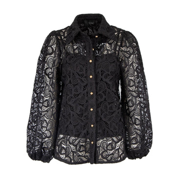 camicia in pizzo DUNBAR 252S6 NERO TPN 