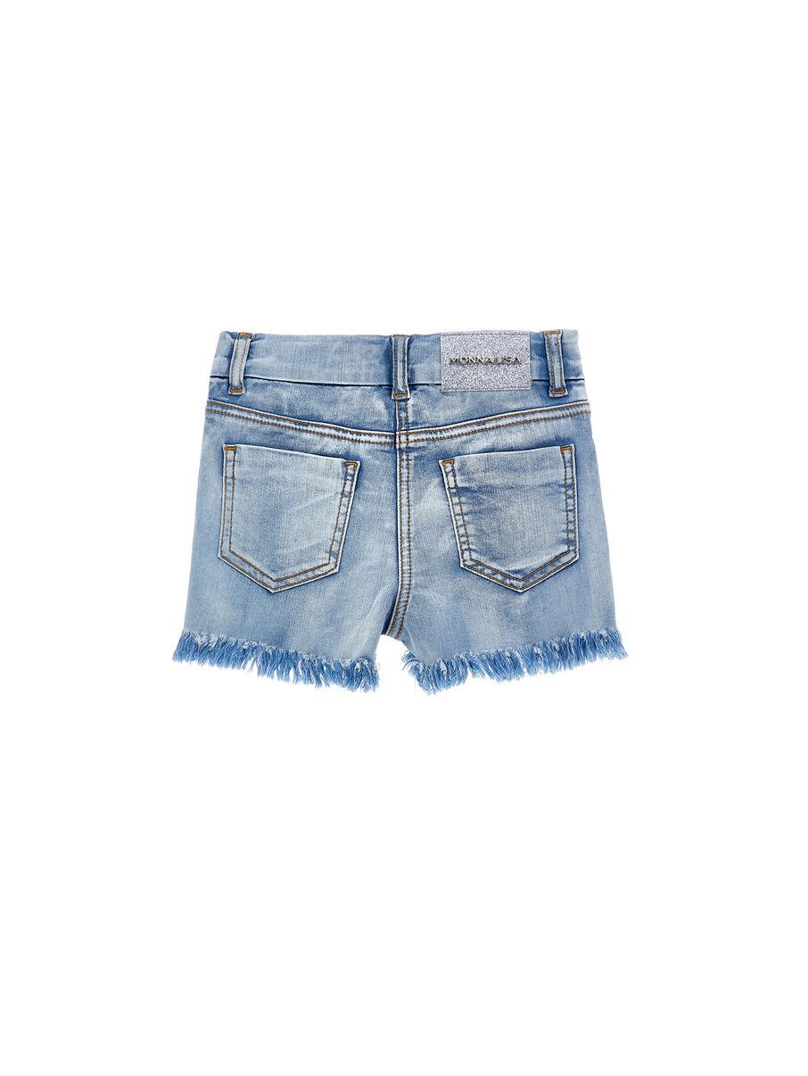 Shorts con trilli e fiori 19G416 7013 0062 MONNALISA 