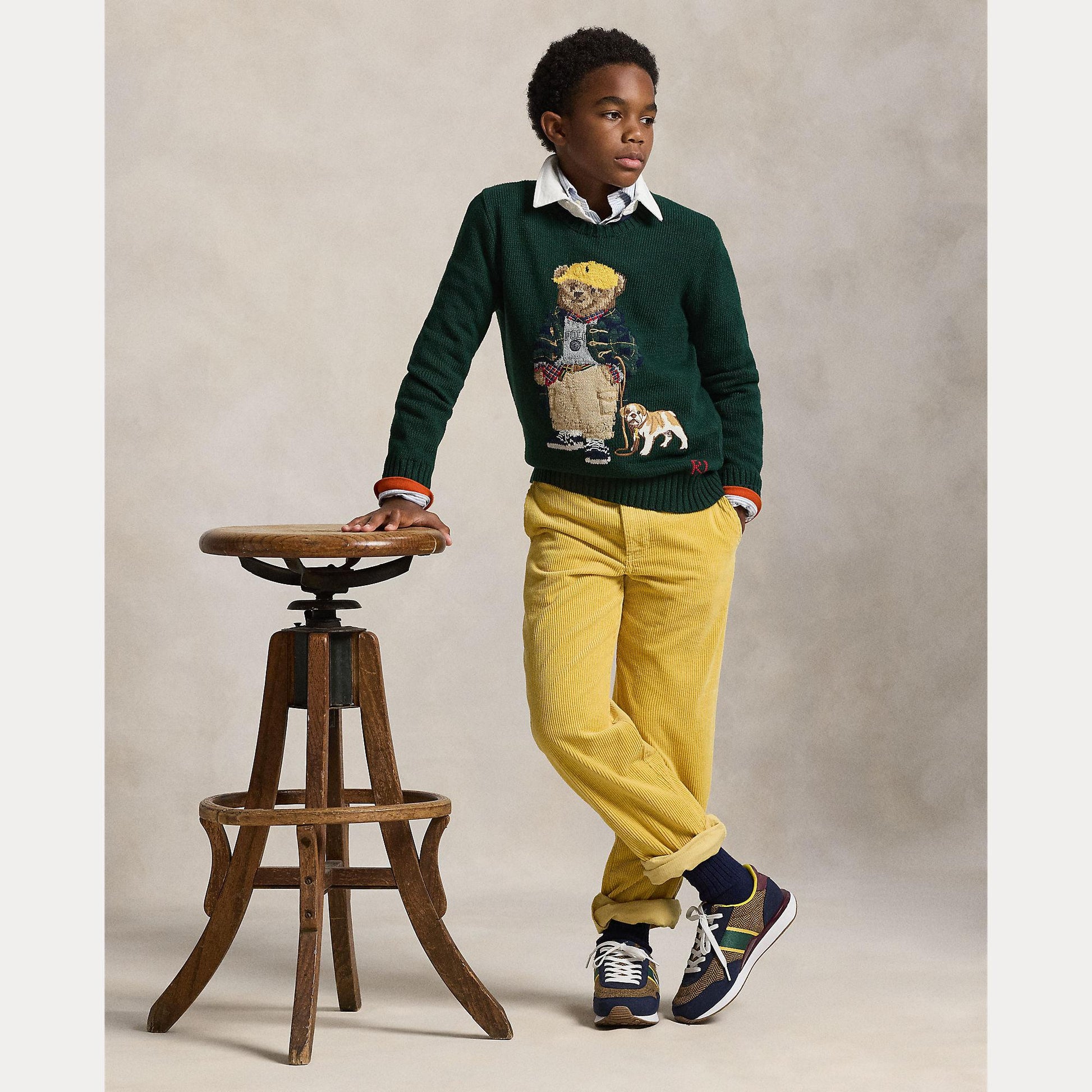 maglione con ricamo teddy 323-97839 001 RALPH LAUREN POLO 