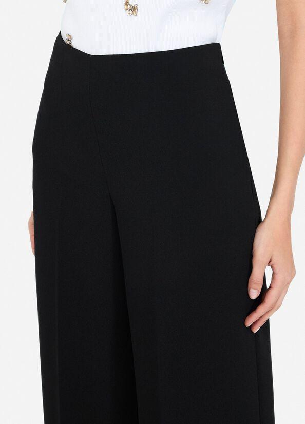 pantalone a palazzo CF5126TS111 22222 LIU JO BLACK 