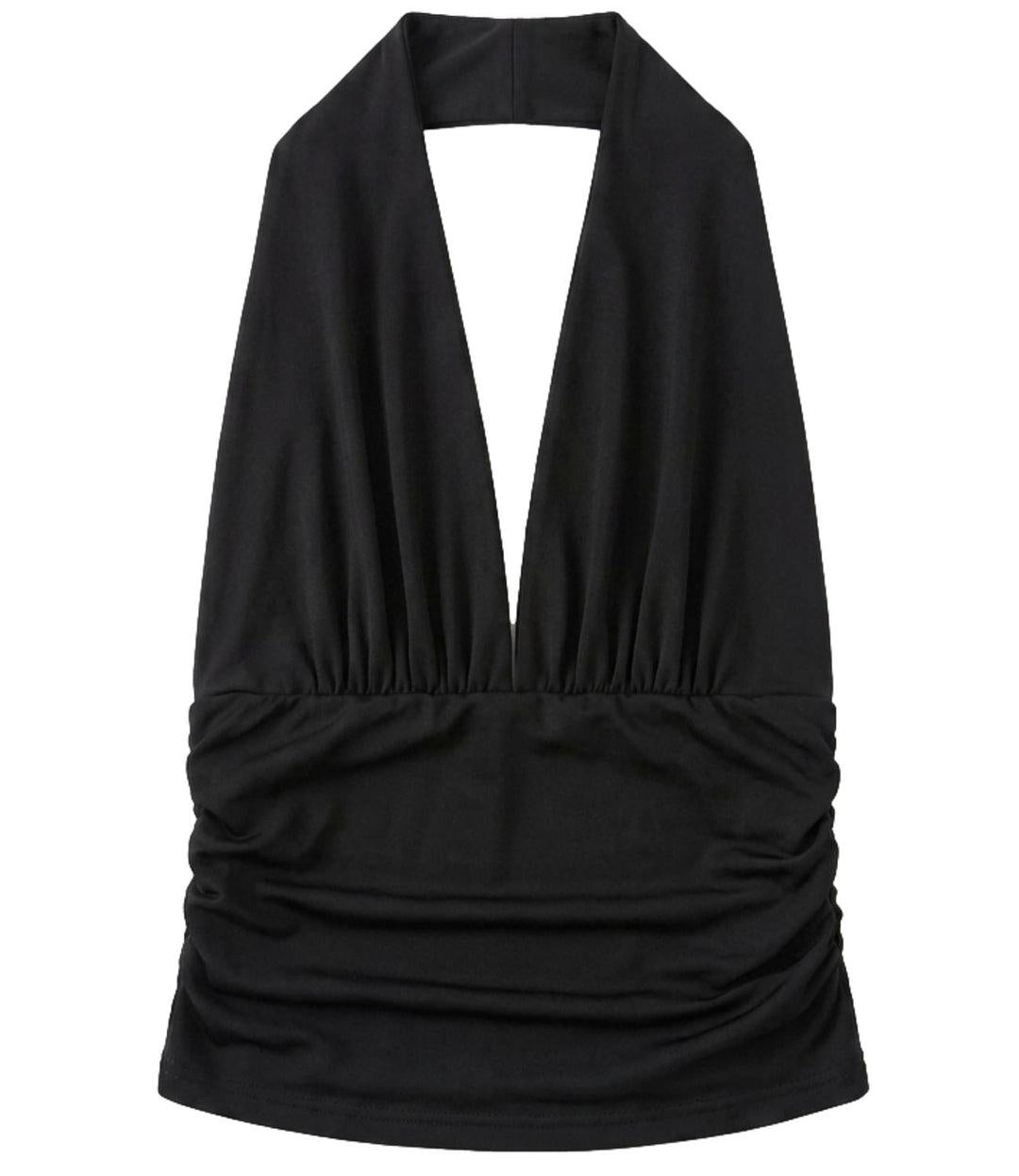 top con schiena scoperta UAB0403 NERO VICOLO 
