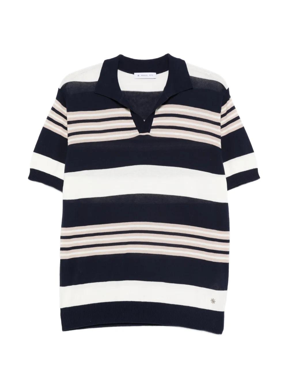 polo in cotone a righe 4032M515 263320 89 MANUEL RITZ 
