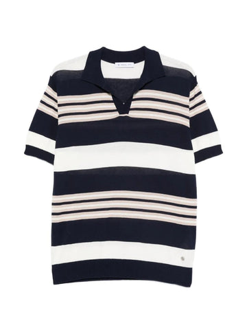 polo in cotone a righe 4032M515 263320 89 MANUEL RITZ 