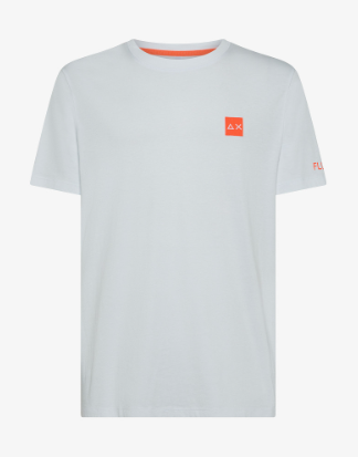 t-shirt logo fluo T35107 BIANCO SUN68 