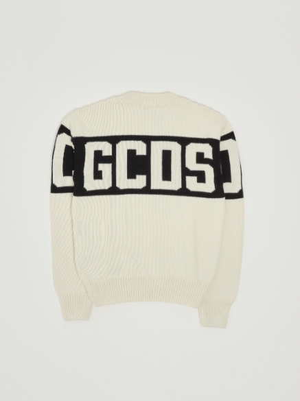 maglione con banda logata B2JU1526BA7 15 BONE GCDS 