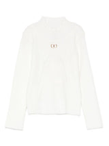 TWINSET GIRL lupetto con logo metallico Bianco
