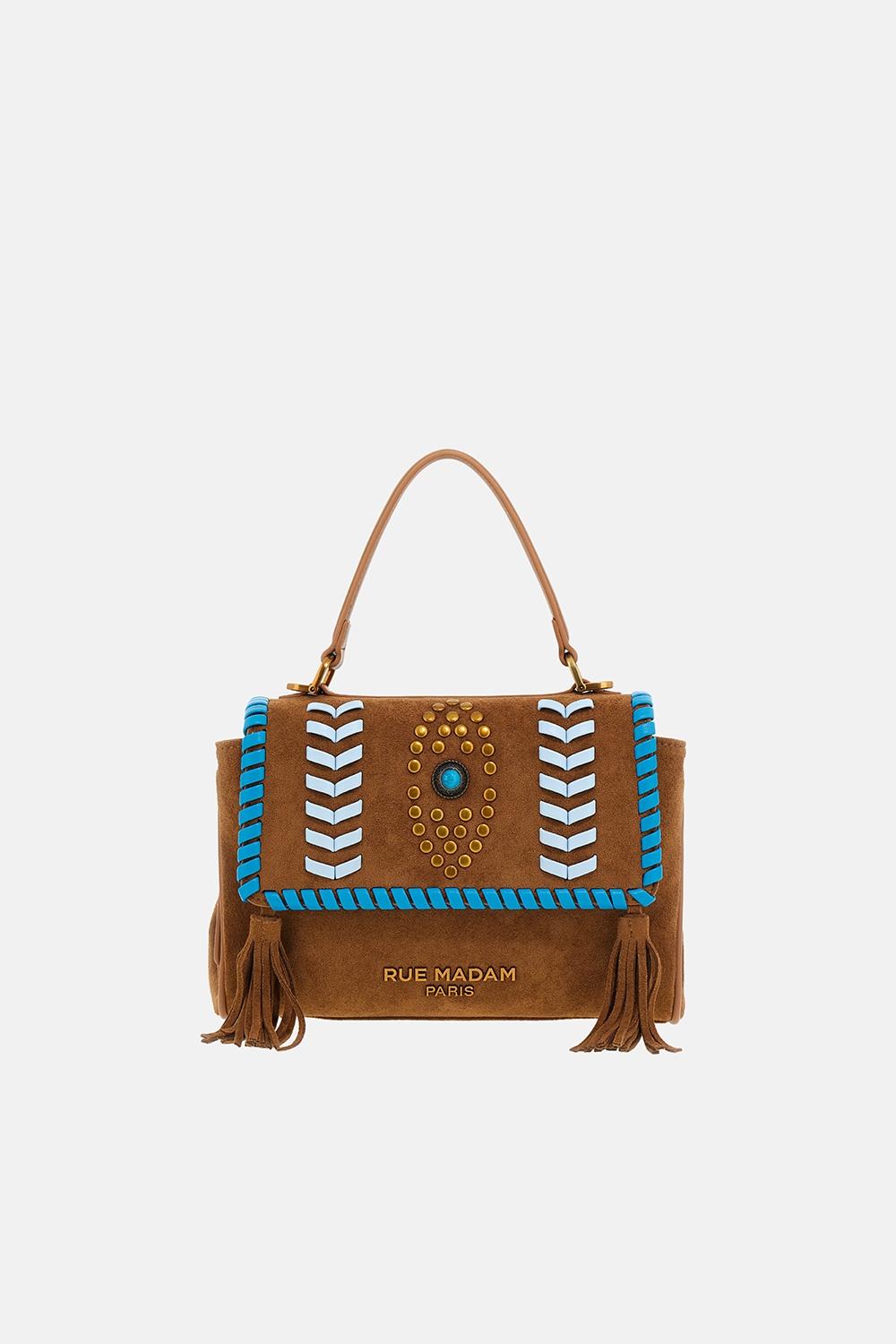 borsa les jours etnic LES JOURS XS ETNIC 1536 SUEDE COGNAC RUE MADAM PARIS 