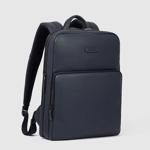 Zaino sottile in pelle CA6311MOS BLU PIQUADRO 