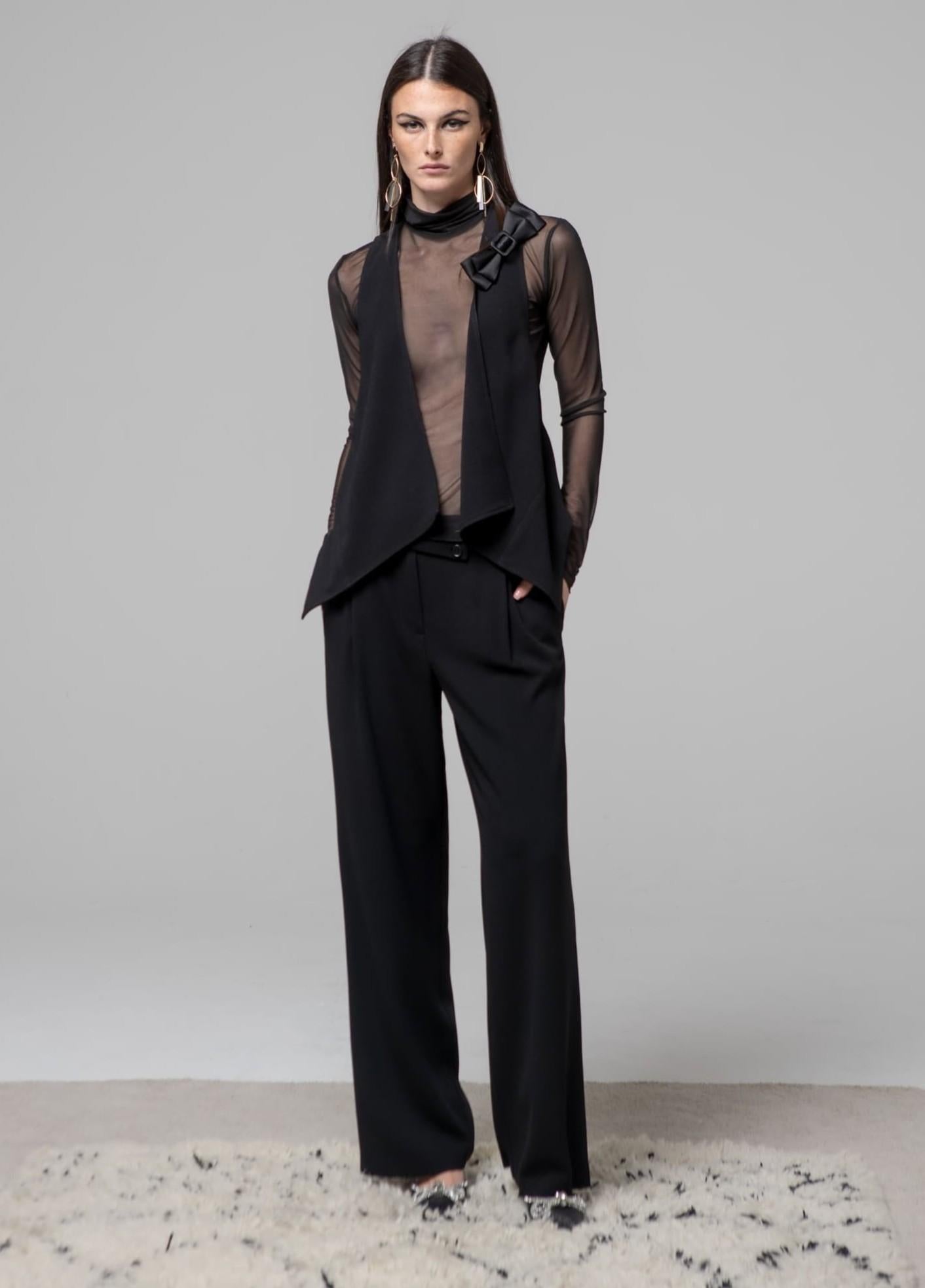 lupetto in tulle H.M3114.4461 NERO HANITA 