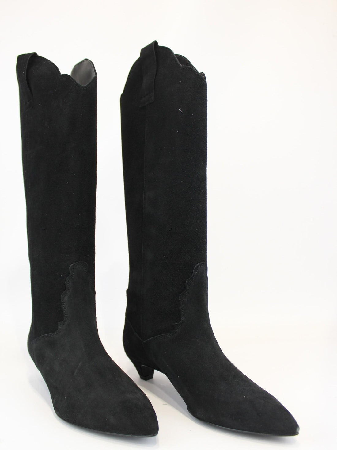 stivali in velluto con tacco basso NCRODRIGO NERO OVYE' 