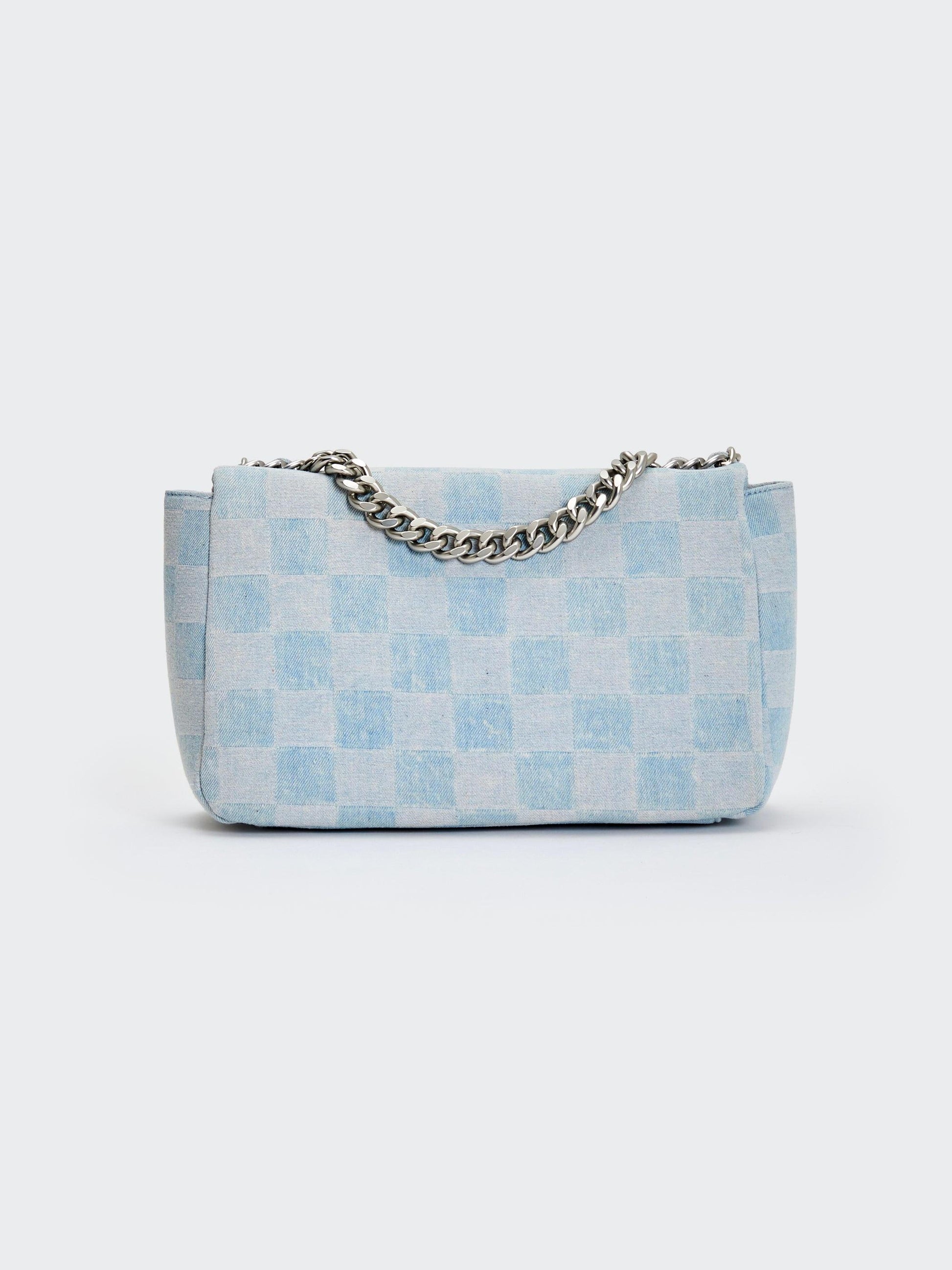 borsa in denim con catena XAB0016 A DENIM CHIARO VICOLO 
