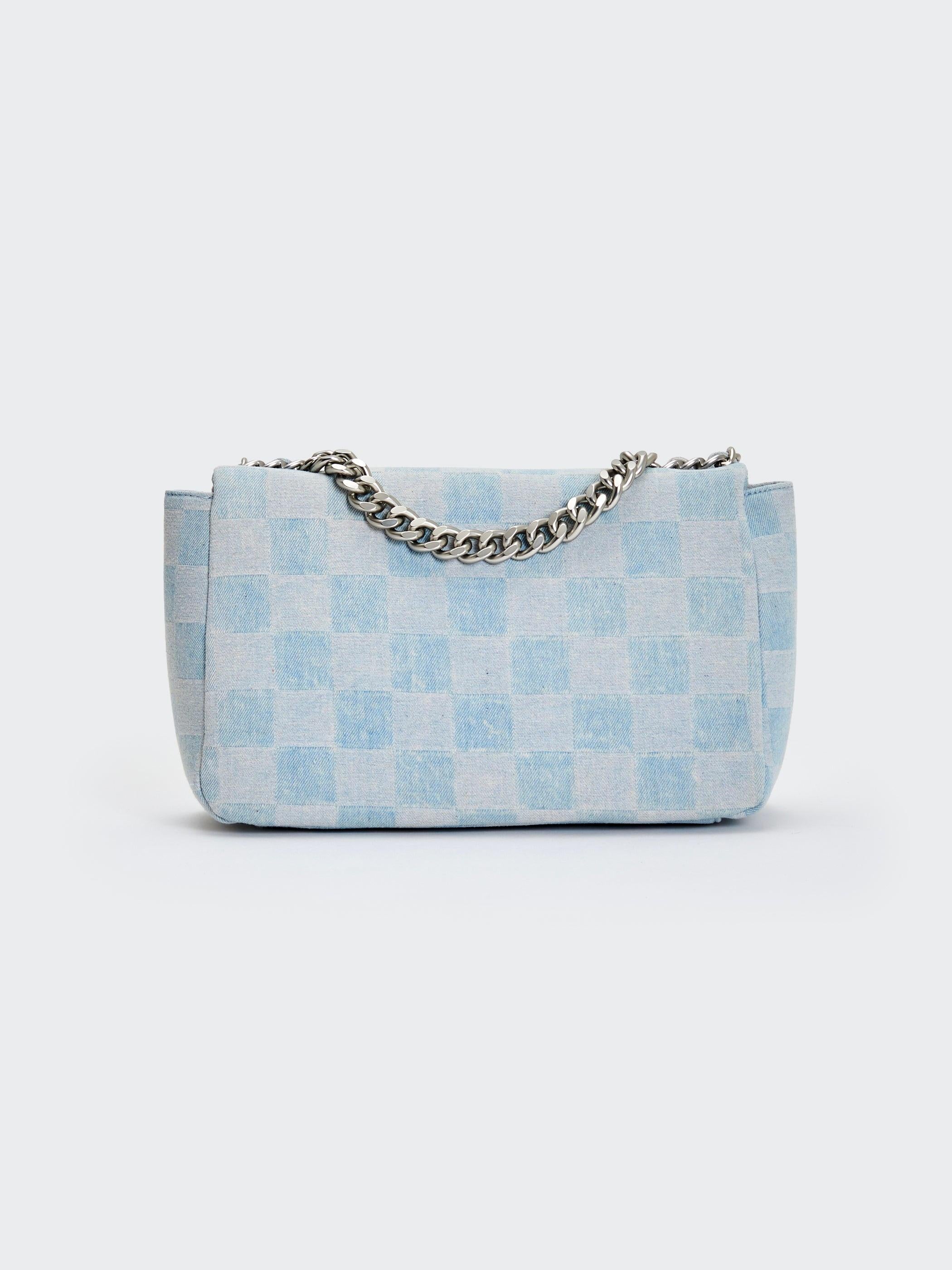 borsa in denim con catena XAB0016 A DENIM CHIARO VICOLO 