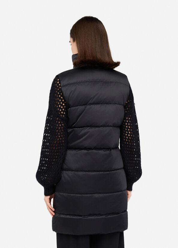 gilet lungo imbottito MF5292T017A 22222 LIU JO WHITE 