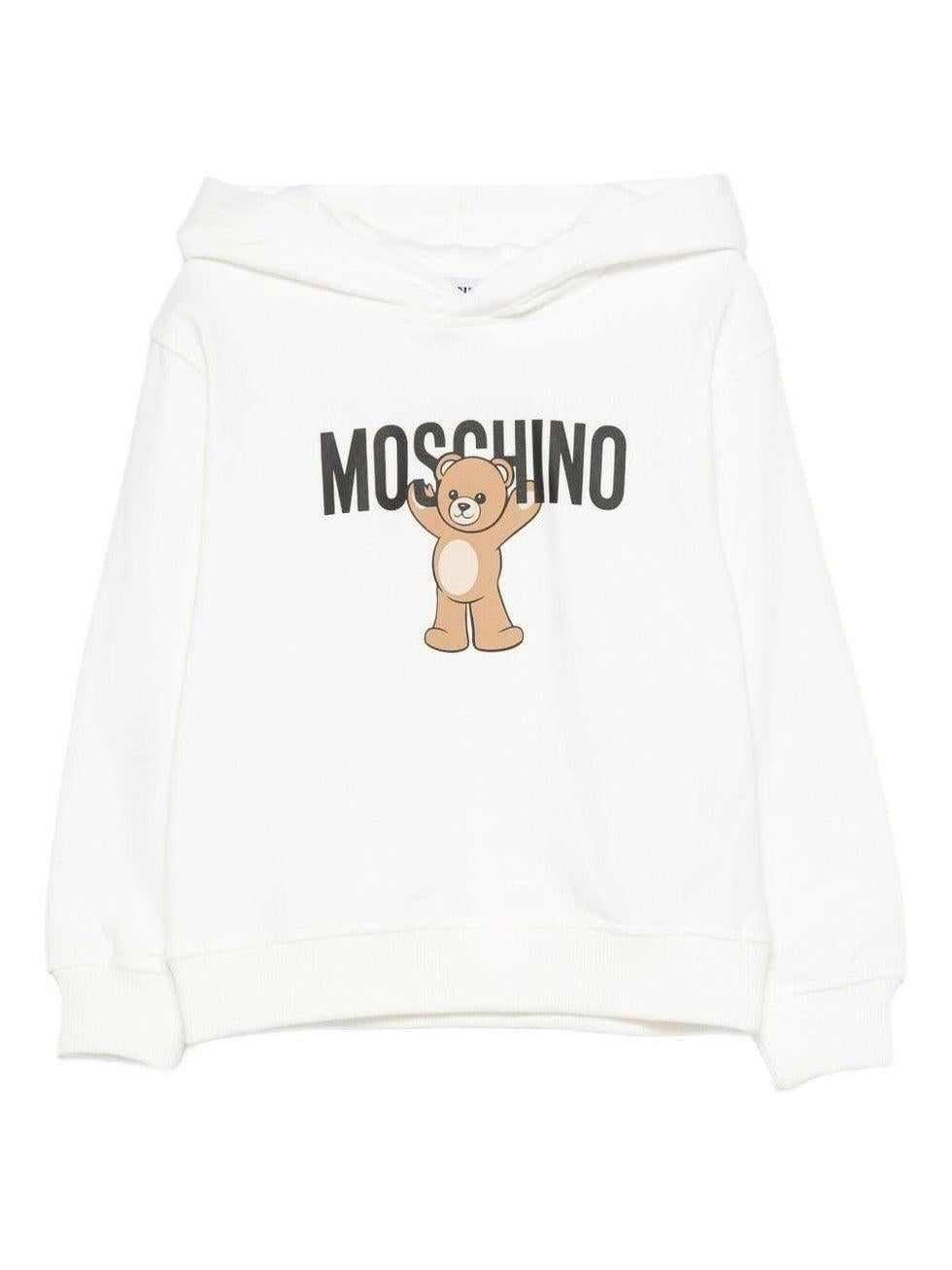 felpa con cappuccio e teddy HUF09FLCA40 10063 MOSCHINO KIDS 