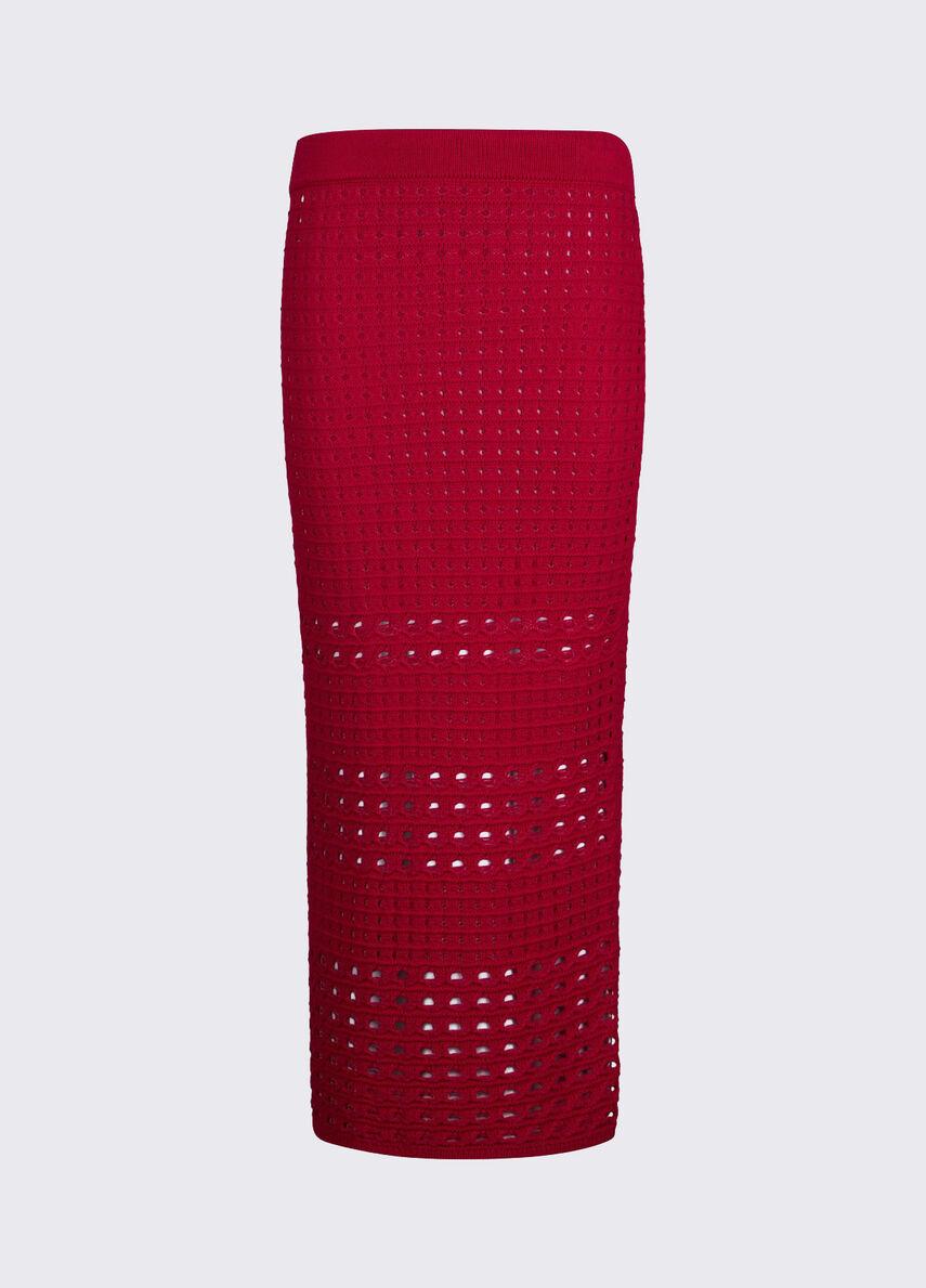 gonna midi crochet WA6327MA79R 91955 LIU JO WHITE 