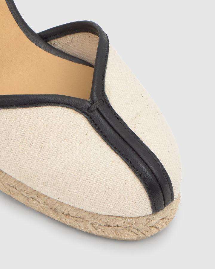Sandalo cecilia con inserto pelle 026124 202 CRUDO CASTANER 