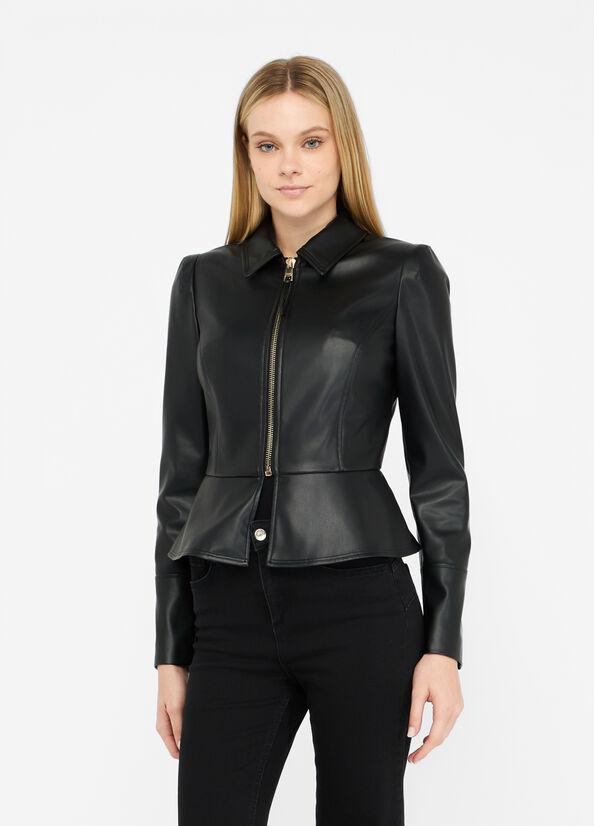 giacca design biker CF5203E0624 22222 LIU JO BLACK 