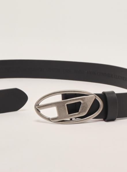 cintura in pelle liscia J01226 KXBLR K900 DIESEL 