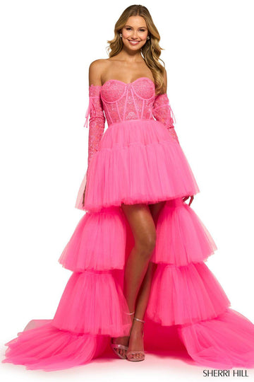Abito corsetto sherri hill 55453 BRIGHT FUXIA SHERRI HILL 