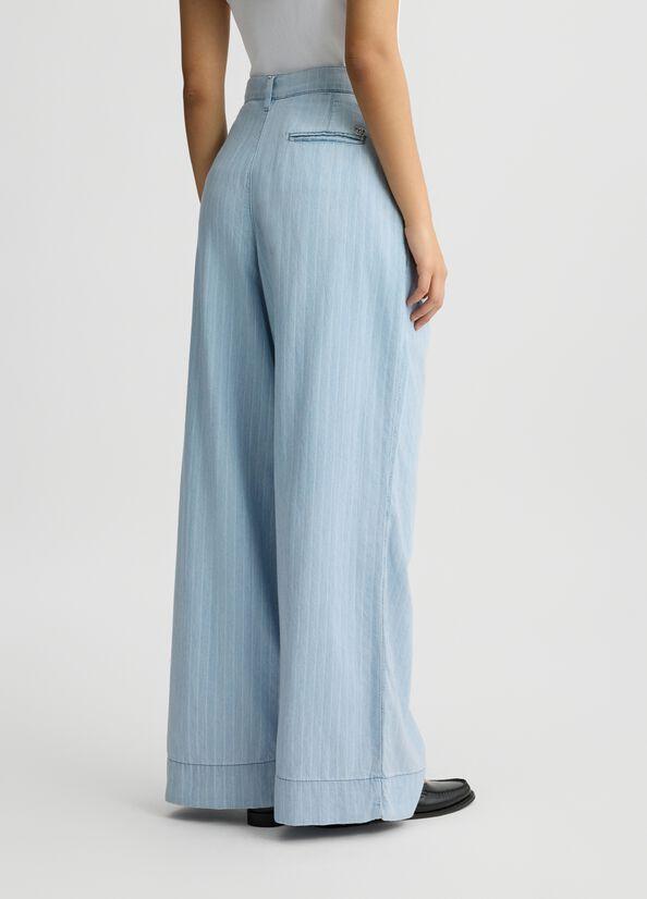 pantalone in denim gessato UA5123D4989 78822 liU JO 