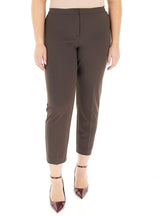 NOW MARINA RINALDI pantaloni slim in jersey Marrone