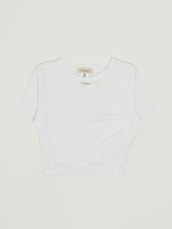 t-shirt con logo 261GJ2256 00526 TWINSET GIRL 