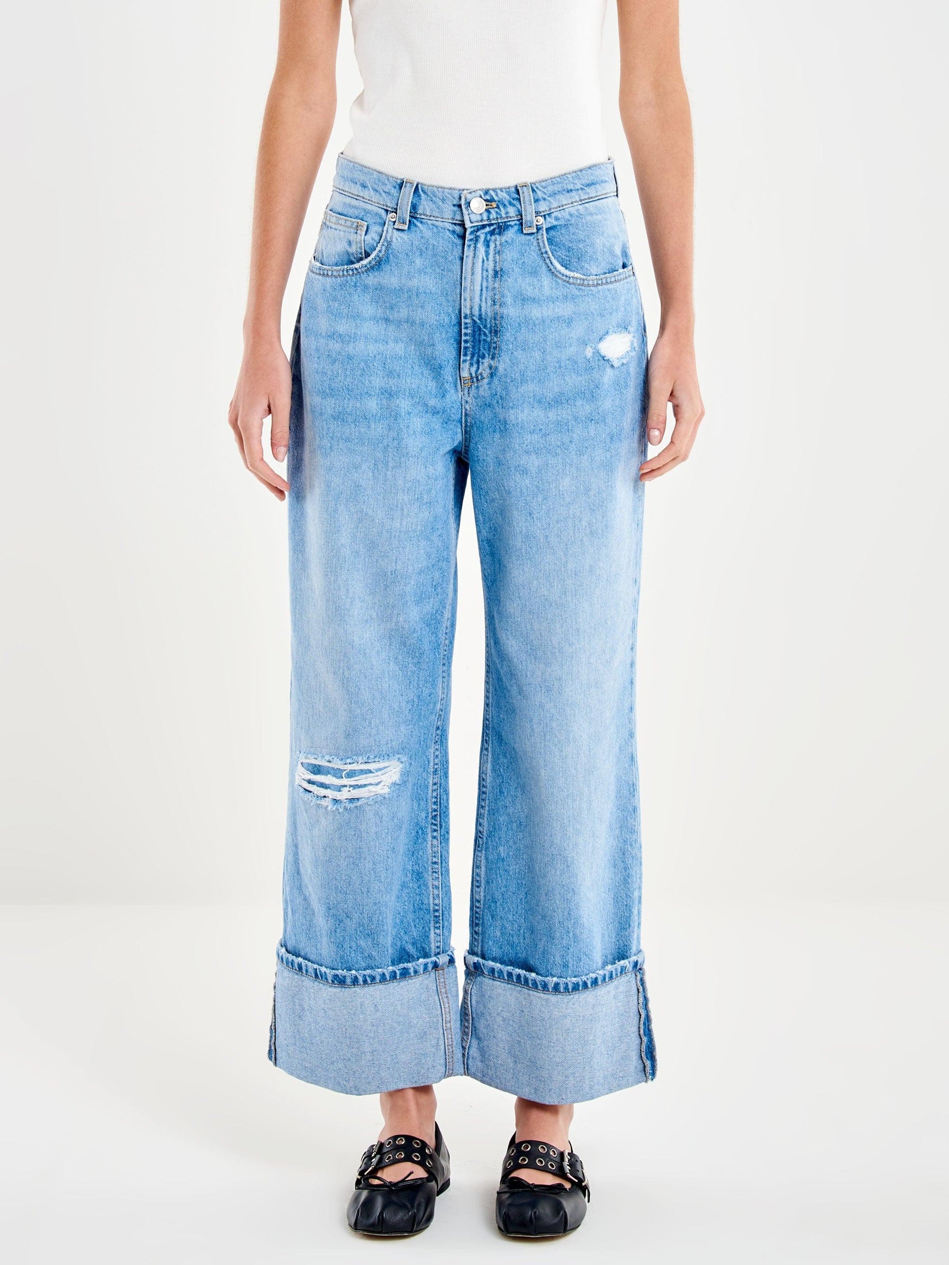 jeans kendall wide leg DAB 5026 DENIM CHIARO VICOLO 
