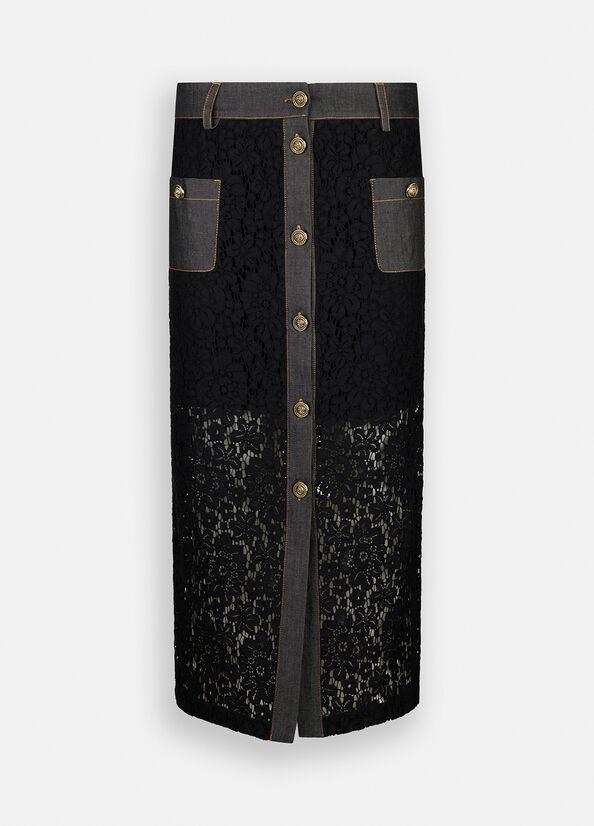 gonna in pizzo UF5207J4078 88000 LIU JO DENIM 