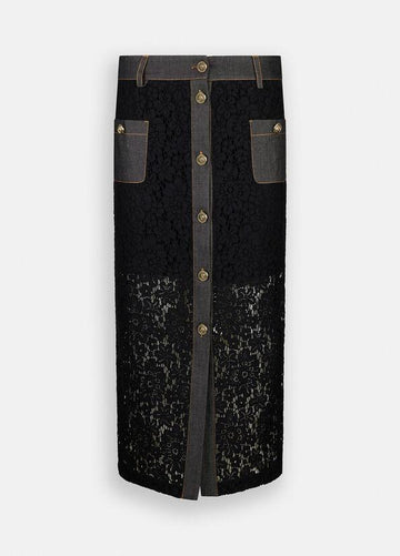 gonna in pizzo UF5207J4078 88000 LIU JO DENIM 
