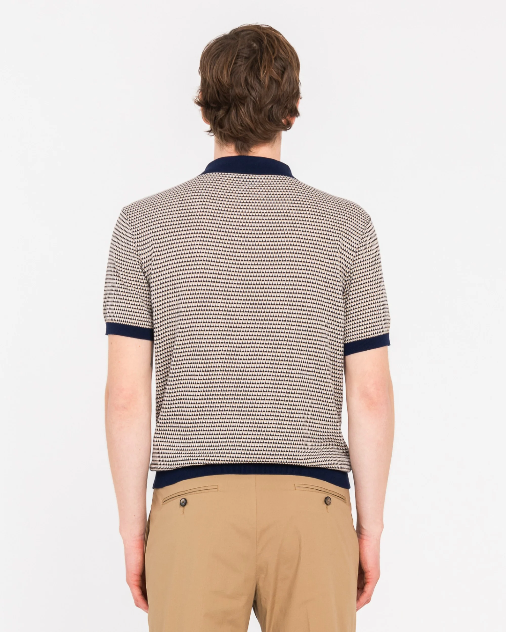polo jacquard in cotone 3832M508 253313 89 MANUEL RITZ 