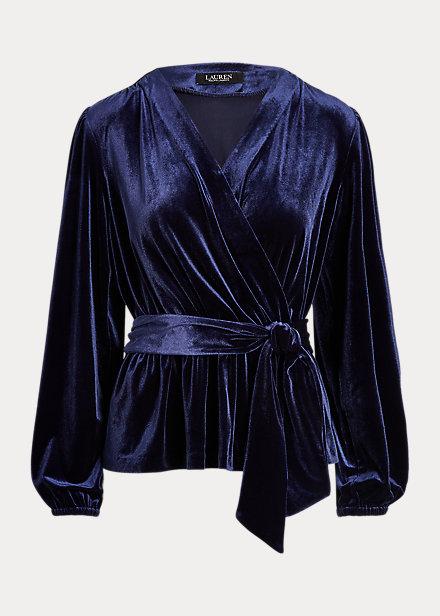 Blusa in velluto con cinta 200-881738 003 LAUREN RALPH LAUREN 