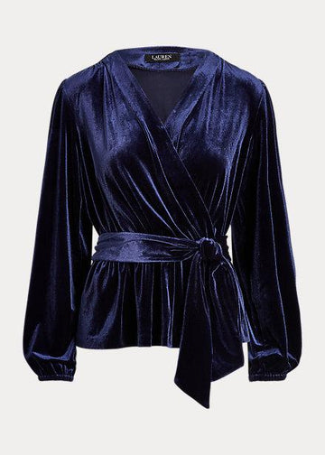 Blusa in velluto con cinta 200-881738 003 LAUREN RALPH LAUREN 