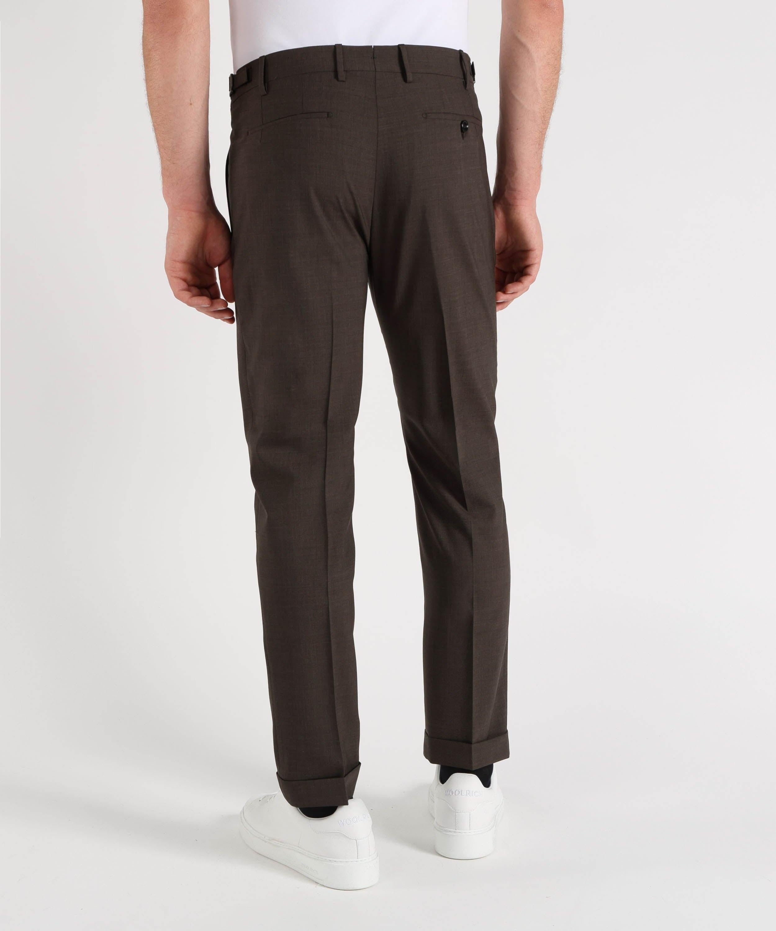 Pantalone classico con pinces RETROMZ1460 BROWN BERWICH 