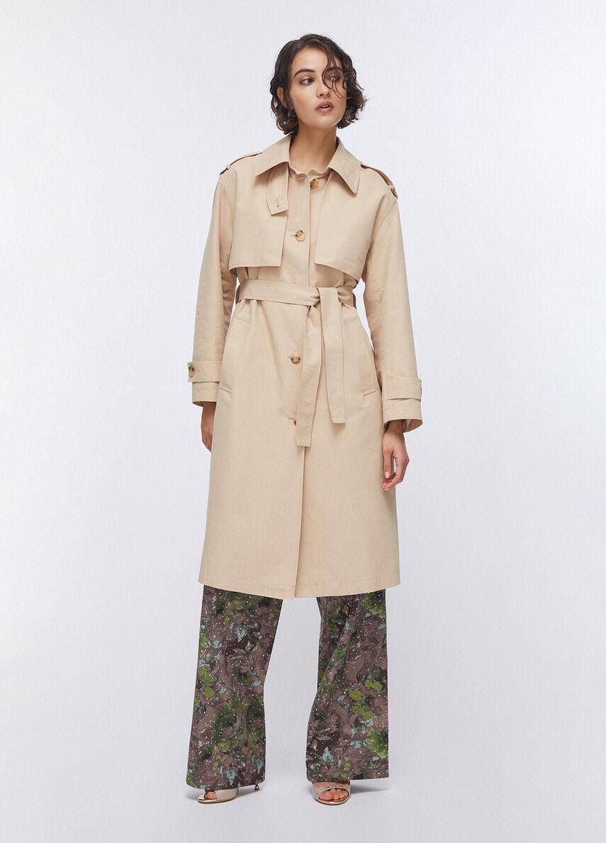 trench lungo con foulard WA6317T3508 41208 LIU JO WHITE 
