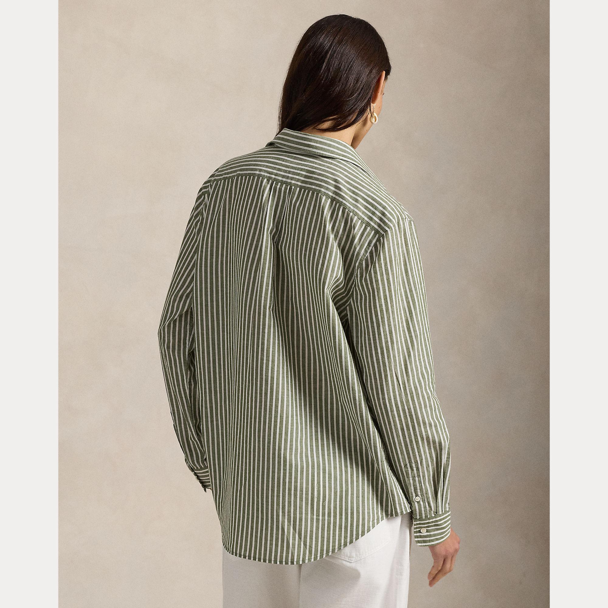 camicia in cotone e lino a righe 211-971514 500 RALPH LAUREN POLO 