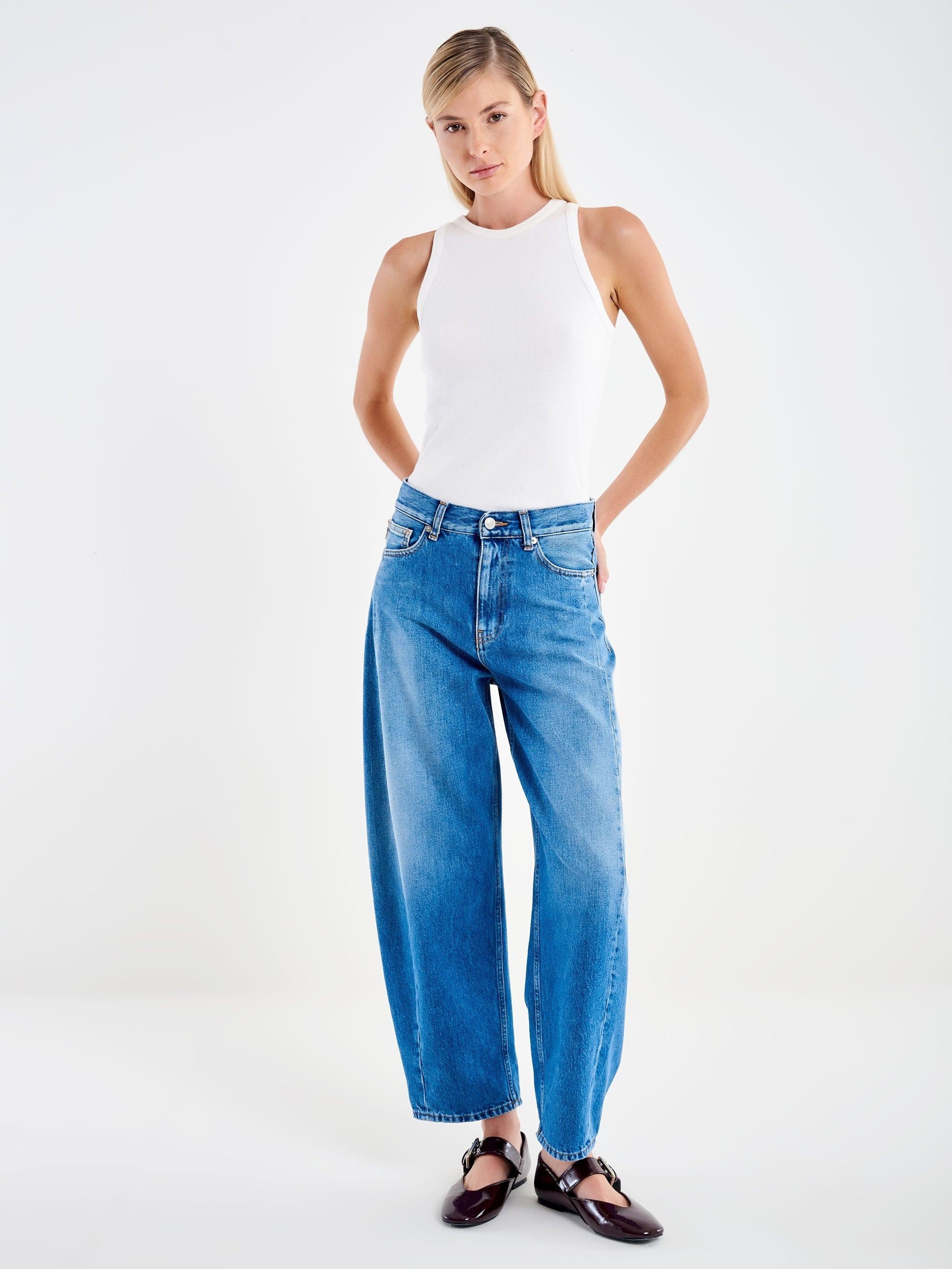jeans chiara barrel DAB 5158 DENIM BLU VICOLO 