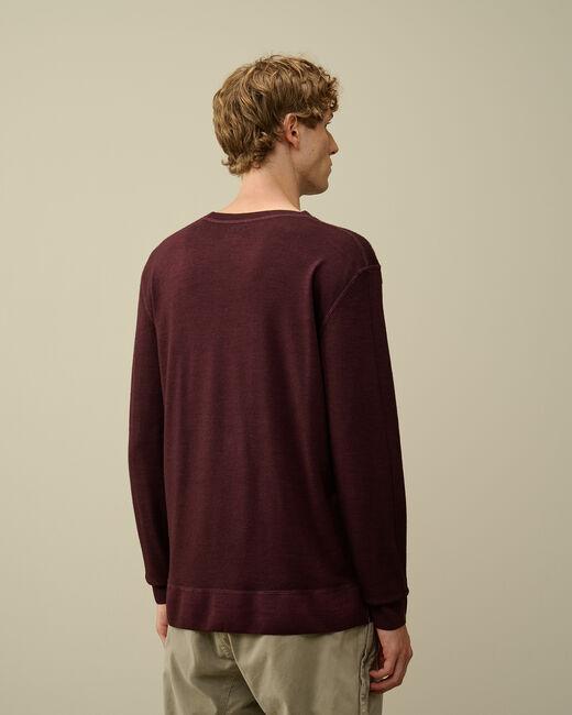 maglia in lana merino con logo 17CMKN091A 003247F 790 CP COMPANY 