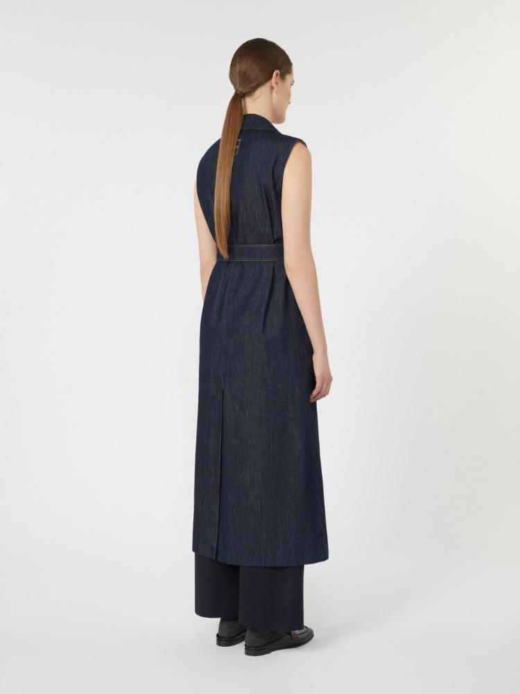 gilet lungo in denim GRETA 001 S MAXMARA 