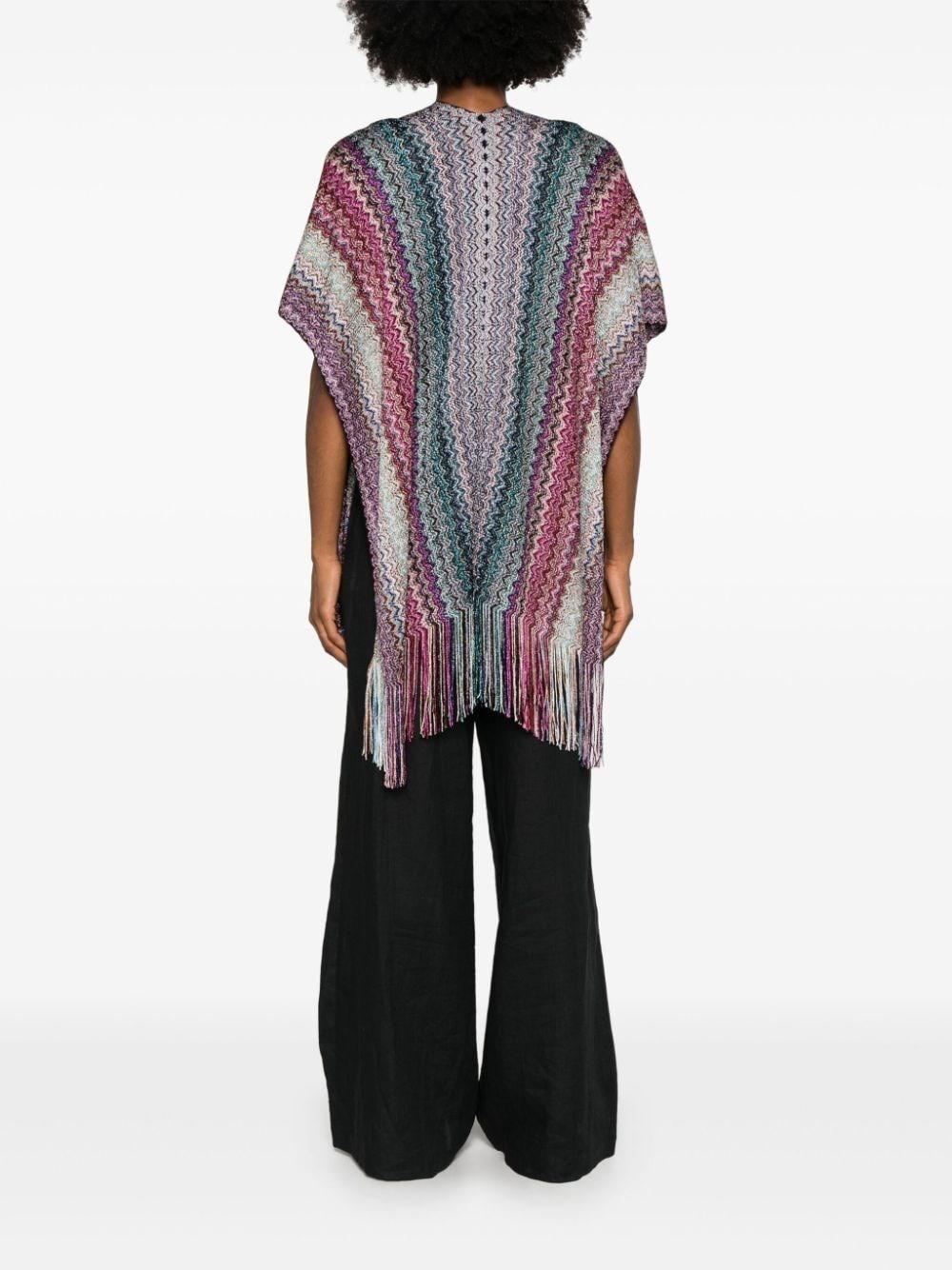 poncho in maglia zig zag 5PB6VMD9718 0001 MISSONI 