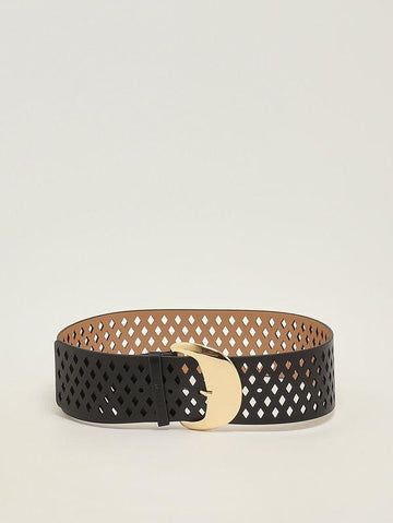 cintura in pelle traforata 261TA4100 00006 TWINSET 