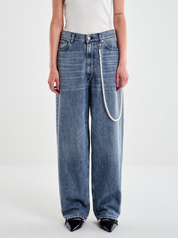 jeans laila relaxed con catena DF5015 GRIGIO VICOLO 