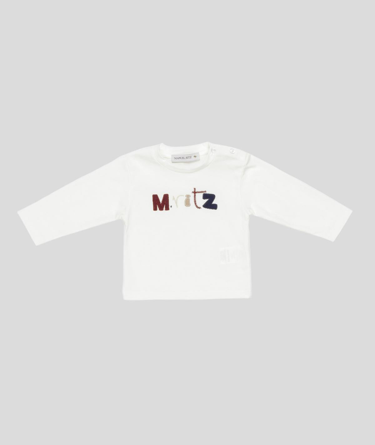 t-shirt con logo MR3238 LATTE MANUEL RITZ KIDS 